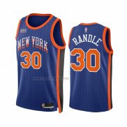 Camiseta New York Knicks Julius Randle #30 Ciudad 2023-24 Azul