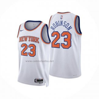 Camiseta New York Knicks Mitchell Robinson NO 23 Association 2024-25 Blanco