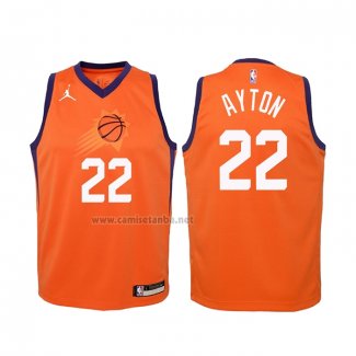 Camiseta Nino Phoenix Suns Deandre Ayton #22 Statement 2020-21 Naranja