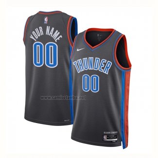 Camiseta Oklahoma City Thunder Personalizada Ciudad 2022-23 Gris