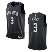 Camiseta Orlando Magic Chuma Okeke #3 Ciudad 2022-23 Negro