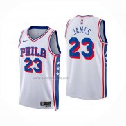 Camiseta Philadelphia 76ers LeBron James NO 23 Association 2025-26 Blanco