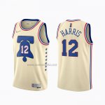 Camiseta Philadelphia 76ers Tobias Harris #12 Earned 2020-21 Crema
