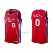 Camiseta Philadelphia 76ers Tyrese Maxey #0 Statement 2020-21 Rojo