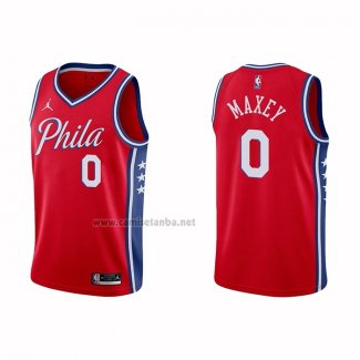 Camiseta Philadelphia 76ers Tyrese Maxey #0 Statement 2020-21 Rojo