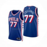 Camiseta Philadelphia 76ers V.J. Edgecombe NO 77 Icon 2025-26 Azul