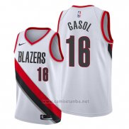 Camiseta Portland Trail Blazers Pau Gasol #16 Association Blanco