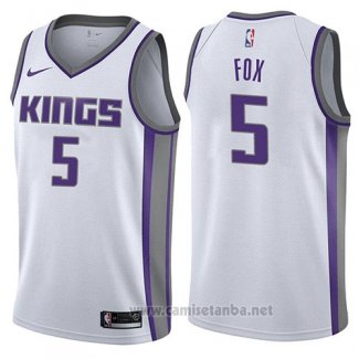 Camiseta Sacramento Kings De'Aaron Fox #5 Association 2017-18 Blanco