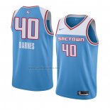 Camiseta Sacramento Kings Harrison Barnes #40 Ciudad 2018-19 Azul