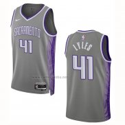 Camiseta Sacramento Kings Trey Lyles #41 Ciudad 2022-23 Gris