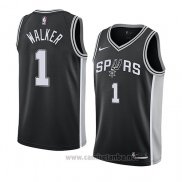 Camiseta San Antonio Spurs Lonnie Walker #1 Icon 2018 Negro