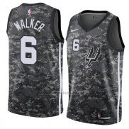 Camiseta San Antonio Spurs Lonnie Walker #6 Ciudad 2018 Gris