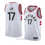 Camiseta Toronto Raptors Jeremy Lin #17 Association 2018 Blanco