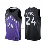 Camiseta Toronto Raptors Norman Powell #24 Earned 2020-21 Negro Violeta