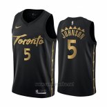 Camiseta Toronto Raptors Stanley Johnson #5 Ciudad Edition Negro