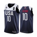 Camiseta USA Jayson Tatum #10 2019 FIBA Basketball World Cup Azul