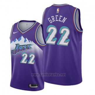 Camiseta Utah Jazz Jeff Green #22 Hardwood Classics 2019-20 Violeta