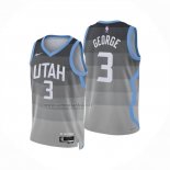 Camiseta Utah Jazz Keyonte George NO 3 Ciudad 2025-26 Gris