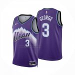 Camiseta Utah Jazz Keyonte George NO 3 Icon 2025-26 Violeta  Camiseta Utah Jazz Keyonte George NO 3 Icon 2025-26 Violeta