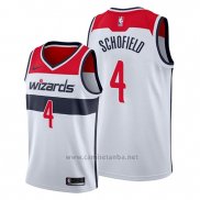 Camiseta Washington Wizards Admiral Schofield #4 Association 2019-20 Blanco