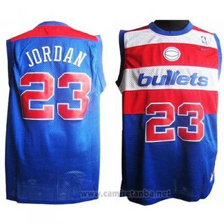 Camiseta Washington Wizards Michael Jordan #23 Retro Azul2