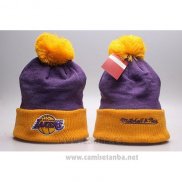 Gorro Beanie Los Angeles Lakers Violeta Amarillo