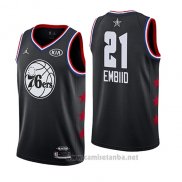 Camiseta All Star 2019 Philadelphia 76ers Joel Embiid #21 Negro