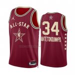 Camiseta All Star 2024 Milwaukee Bucks Giannis Antetokounmpo NO 34 Rojo