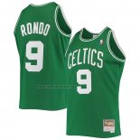 Camiseta Boston Celtics Rajon Rondo #9 Hardwood Classics Verde