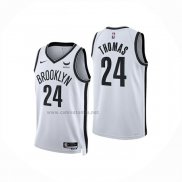 Camiseta Brooklyn Nets Cameron Thomas NO 24 Association 2024-25 Blanco