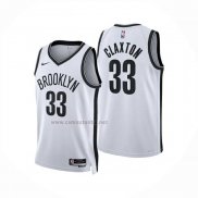 Camiseta Brooklyn Nets Nic Claxton NO 33 Association 2024-25 Blanco