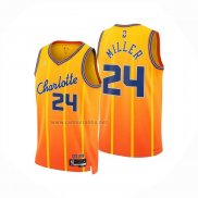 Camiseta Charlotte Hornets Brandon Miller NO 24 Ciudad 2025-26 Naranja