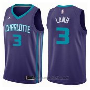 Camiseta Charlotte Hornets Jeremy Lamb #3 Statement 2017-18 Violeta