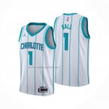 Camiseta Charlotte Hornets LaMelo Ball NO 1 Association 2024-25 Blanco