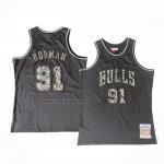 Camiseta Chicago Bulls Dennis Rodman #91 Mitchell & Ness 1997-98 Negro1