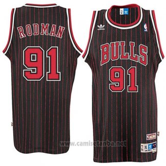 Camiseta Chicago Bulls Dennis Rodman #91 Retro Negro