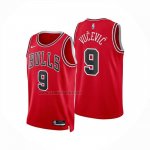 Camiseta Chicago Bulls Nikola Vucevic NO 9 Icon 2025-26 Rojo  Camiseta Chicago Bulls Nikola Vucevic NO 9 Icon 2025-26 Rojo