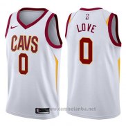 Camiseta Cleveland Cavaliers Kevin Love #0 2017-18 Blanco