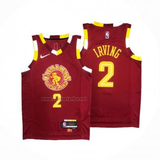 Camiseta Cleveland Cavaliers Kyrie Irving #2 Ciudad Rojo