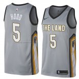 Camiseta Cleveland Cavaliers Rodney Hood #5 Ciudad 2018 Gris