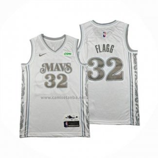 Camiseta Dallas Mavericks Cooper Flagg NO 32 City 2024-25 Blanco