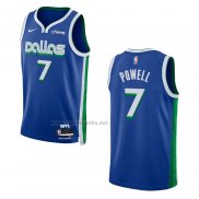 Camiseta Dallas Mavericks Dwight Powell #7 Ciudad 2022-23 Azul