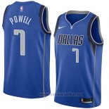 Camiseta Dallas Mavericks Dwight Powell #7 Icon 2018 Azul