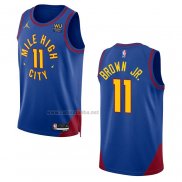 Camiseta Denver Nuggets Bruce Brown JR. #11 Statement 2022-23 Azul