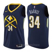 Camiseta Denver Nuggets Devin Harris #34 Ciudad 2017-18 Azul