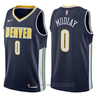 Camiseta Denver Nuggets Emmanuel Mudiay #0 Icon 2017-18 Azul