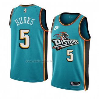 Camiseta Detroit Pistons Alec Burks #5 Classic 2022-23 Verde