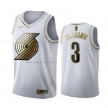 Camiseta Golden Edition Portland Trail Blazers C.j. Mccollum #3 Blanco