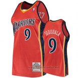 Camiseta Golden State Warriors Andre Iguodala #9 2009-10 Hardwood Classics Naranja