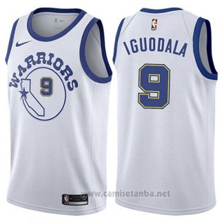 Camiseta Golden State Warriors Andre Iguodala #9 Hardwood 2017-18 Blanco